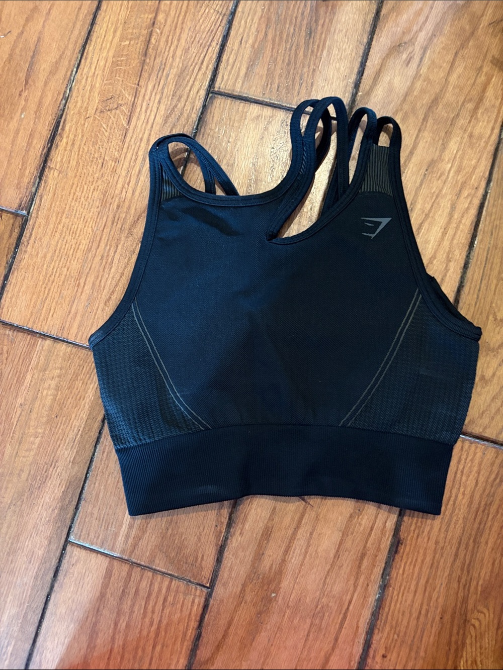 Gymshark Black  Strappy Sports Bra